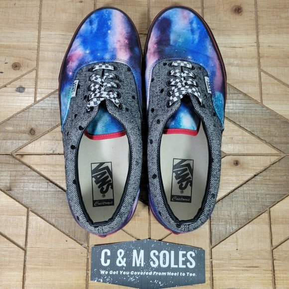 Vans Custom Low Top Galaxy Shoes Off The Wall - Picture 8 of 9